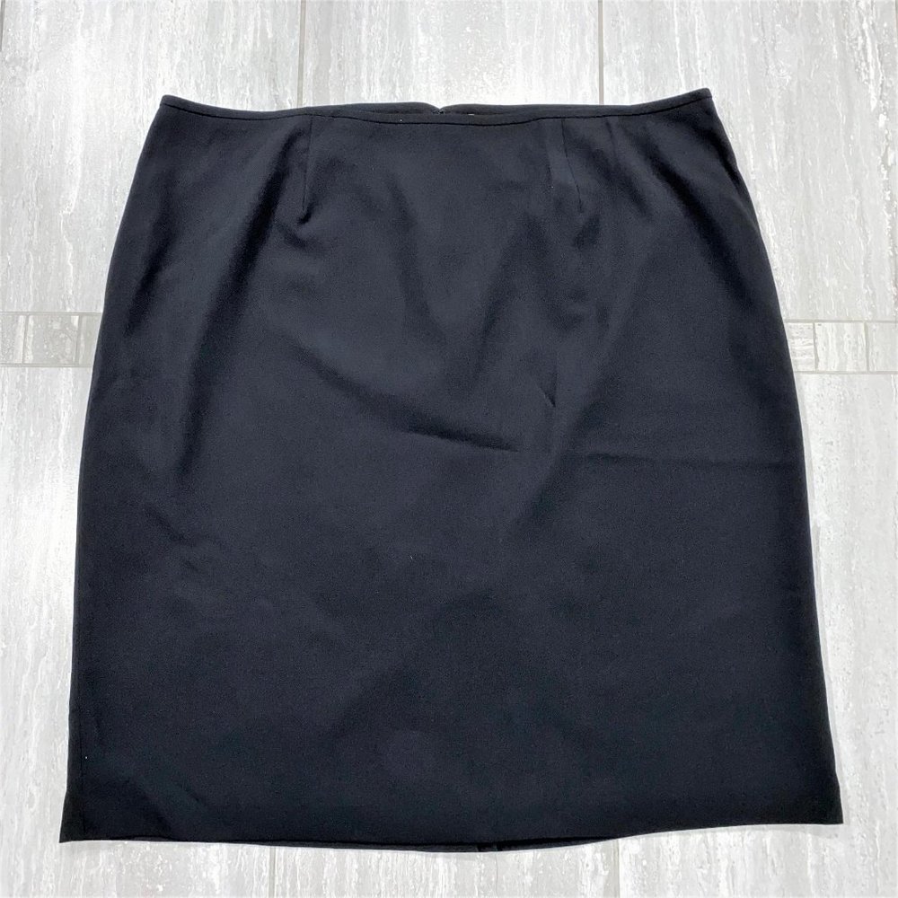 Liz Claiborne Suits Woman Career Pencil Skirt Black Lined Size 24W